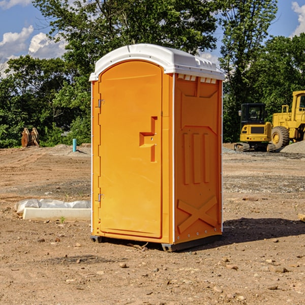 how often are the portable restrooms cleaned and serviced during a rental period in Santo Texas